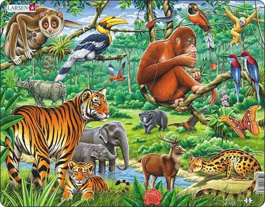 Larsen Maxi FH24 puzzle Puzzle con formine 20 pz Fauna