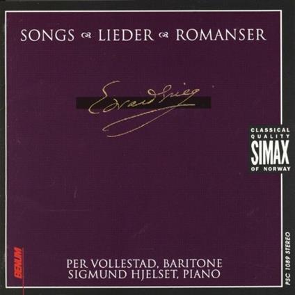 Songs Lieder Romanser - CD Audio di Edvard Grieg