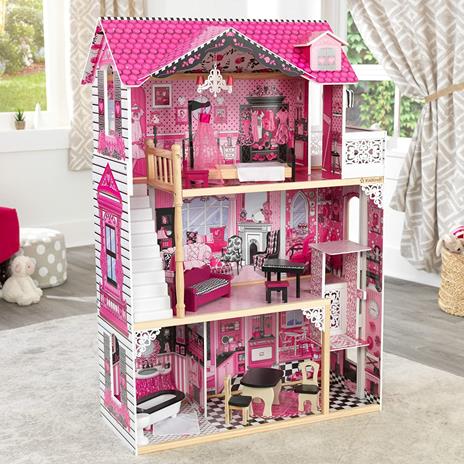KidKraft 65093 Casa delle Bambole in Legno Amelia per Bambole di 30 cm con 15 Accessori Inclusi e 3 Livelli di Gioco - 3