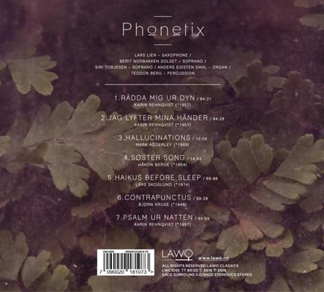 Phonetix - CD Audio di Lars Lien - 2