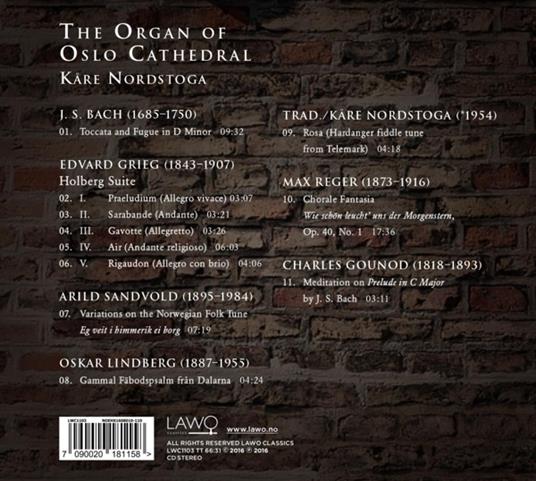 Organ Of Oslo Cathedral - CD Audio di K. Nordstoga - 2
