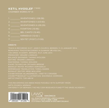 Hvoslef Chamber Works 3 - CD Audio di Hvoslef Chamber Music Project - 3