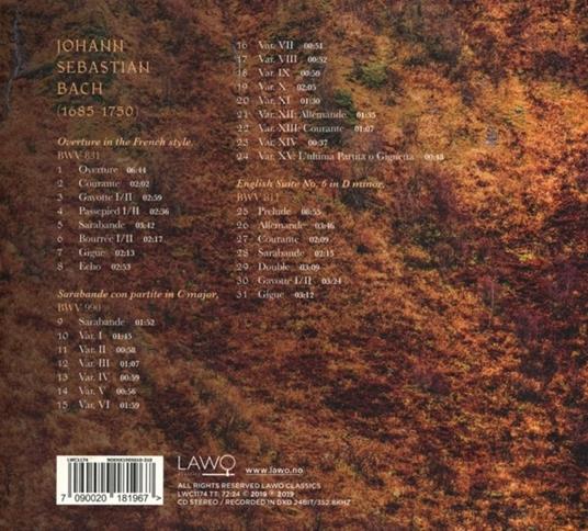 French Overture - Sarabanda Con Partite - English Suite No.6 - CD Audio di Johann Sebastian Bach,Nils Anders Mortensen - 2