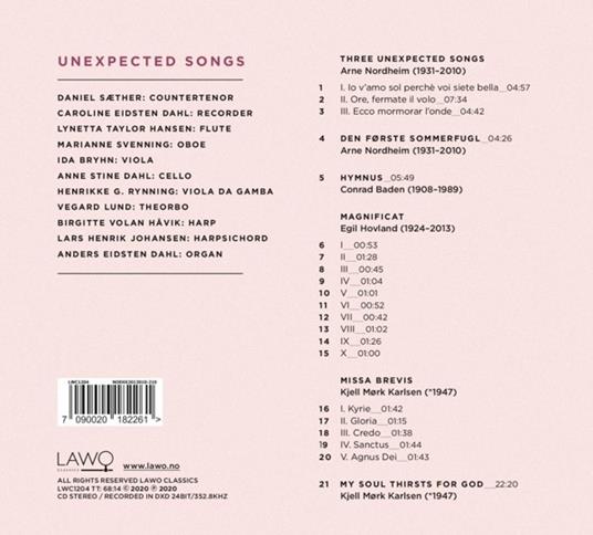 Unexpected Songs - CD Audio di Daniel Saether - 2