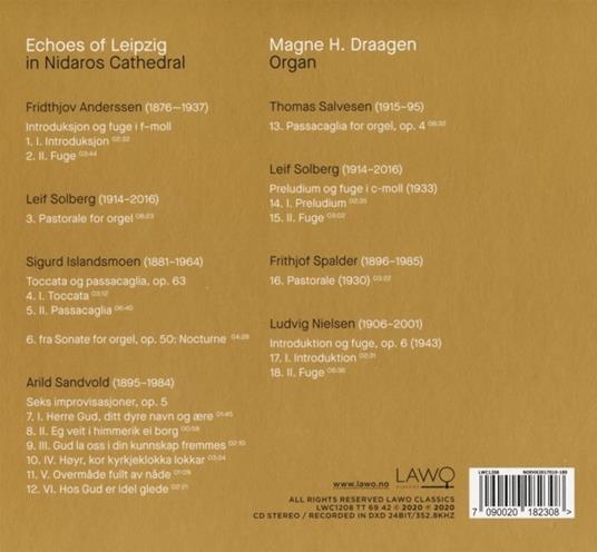 Echoes Of Leipzig In Nidaros Cathedral - CD Audio di Magne H. Draagen - 2