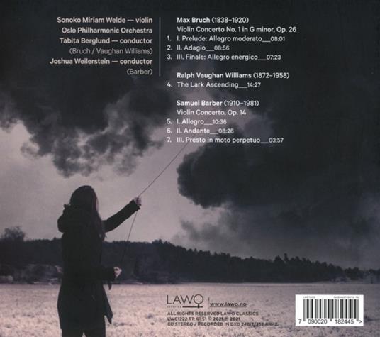 Sonoko Miriam Welde - Bruch - Vaughan Williams - Barber - CD Audio di Sonoko Miriam Welde - 2