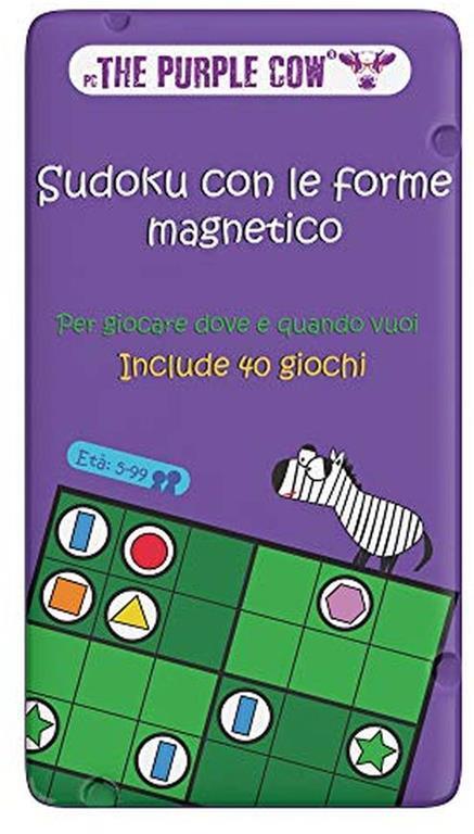 Purple Cow- Sudoku con Le Forme Magnetico Gioco, 7290016026979 - 2
