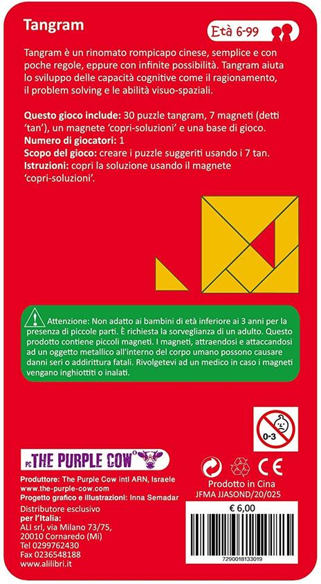 Purple Cow- Tangram Magnetico Gioco, 7290018133019 - 2