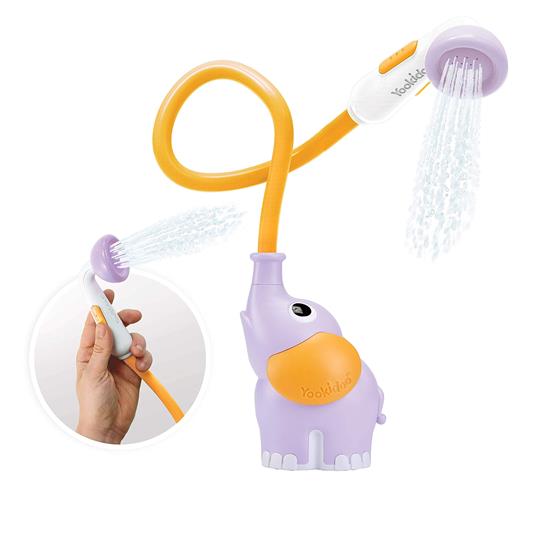 Doccetta Con Tubo Spruzzatore Per Bagnetto Elefante Viola Yookidoo 40211