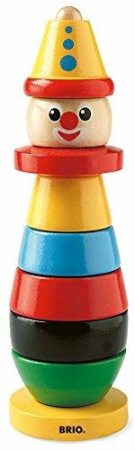 BRIO - Clown da Impilare, Set di Mattoncini in Legno con Base, Kit di Costruzioni, 9 pezzi, Età 12+ Mesi - 2