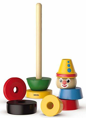 BRIO - Clown da Impilare, Set di Mattoncini in Legno con Base, Kit di Costruzioni, 9 pezzi, Età 12+ Mesi - 3