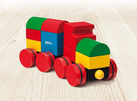 BRIO - Trenino Magnetico, Set di Mattoncini da Costruzione Colorati in Legno, 10 pezzi, Età 12+ Mesi - 7