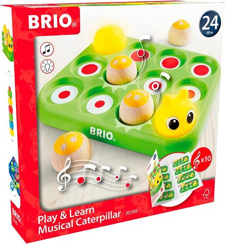 BRIO - Bruco Musicale Gioca&Impara, Gioco Interattivo con Luci e Suoni, 6 pezzi, Età 24+ Mesi - 4