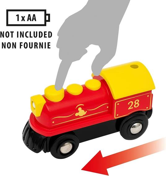 BRIO - Disney Treno a Batterie Topolino, Veicoli Trenino BRIO, 3 Pezzi, Età 3+ Anni - 5