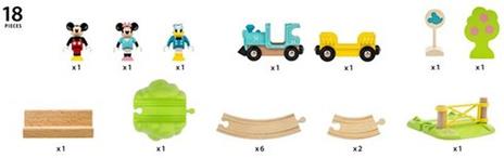 BRIO - Set Ferrovia Disney con Topolino, Minnie e Paperino, Pista Trenino BRIO, 18 Pezzi, Età 3+ Anni - 5