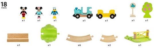 BRIO - Set Ferrovia Disney con Topolino, Minnie e Paperino, Pista Trenino BRIO, 18 Pezzi, Età 3+ Anni - 5