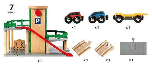 BRIO WORLD - Garage e Strada, Accessorio per Pista Trenino BRIO, Set da 2 Pezzi, Età 3+ Anni - 4