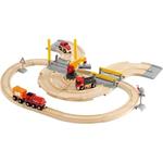 BRIO WORLD - Set Ferrovia Gru e Strada, Pista Trenino con Accessori, 26 pezzi, Età 3+ Anni