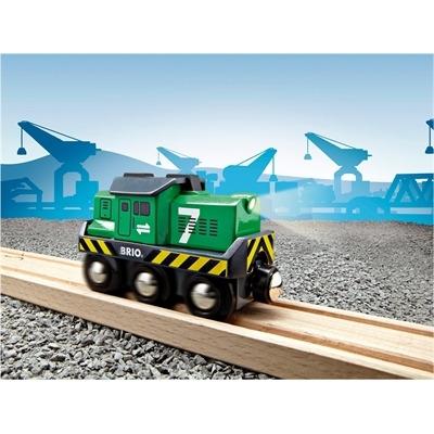 BRIO WORLD - Locomotiva per Treno Merci a Batterie con Faro, Veicoli per Pista Trenino BRIO, Età 3+ Anni - 5