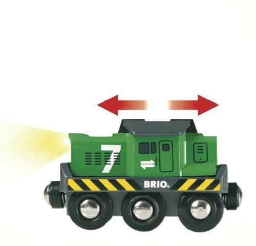BRIO WORLD - Locomotiva per Treno Merci a Batterie con Faro, Veicoli per Pista Trenino BRIO, Età 3+ Anni - 9