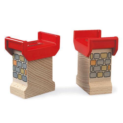 BRIO WORLD - Super Supporti, Accessorio per Pista Trenino BRIO, Set da 2 Pezzi, Età 3+ Anni