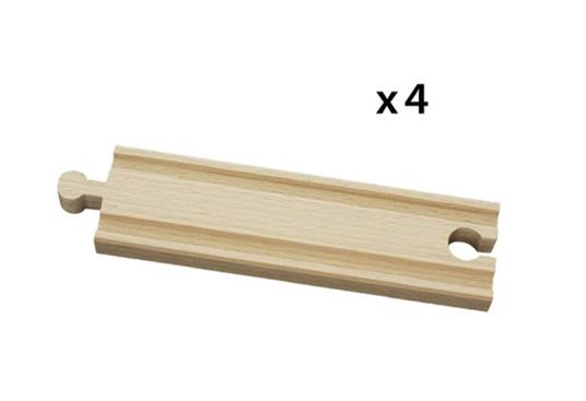 BRIO WORLD - Binari Dritti Medi, Accessori per Pista Trenino BRIO, 4 pezzi, Età 3+ Anni - 5