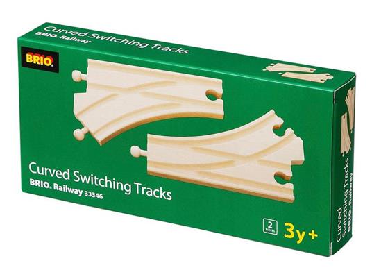 BRIO WORLD - Binari di Scambio Curvi, Accessori per Pista Trenino BRIO, 2 Pezzi, Età 3+ Anni - 4
