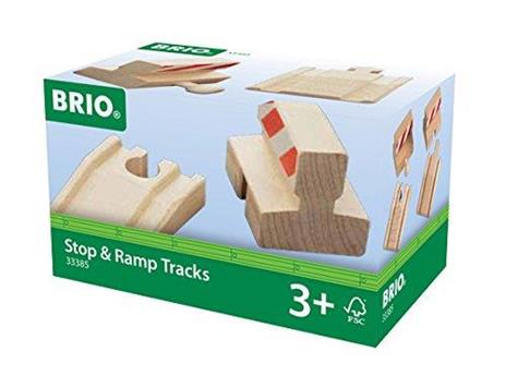 BRIO WORLD - Pacchetto Rampa e Stop, Accessori per Pista Trenino BRIO, 4 Pezzi, Età 3+ Anni - 2