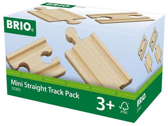 BRIO WORLD - Pacchetto Binari Mini Dritti, Accessori per Pista Trenino BRIO, 4 pezzi, Età 3+ Anni - 4