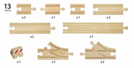 BRIO WORLD - Pacchetto Binari Starter, Accessori per Pista Trenino BRIO, 13 Pezzi, Età 3+ Anni - 10