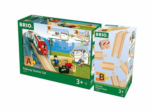 BRIO WORLD - Pacchetto Binari Starter, Accessori per Pista Trenino BRIO, 13 Pezzi, Età 3+ Anni - 11