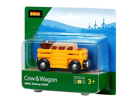 BRIO WORLD - Vagone con Mucca, Veicoli per Pista Trenino BRIO, Età 3+ Anni - 4