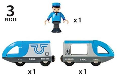 BRIO WORLD - Treno Passeggeri a Batterie, Veicoli per Pista Trenino BRIO, 3 Pezzi, Età 3+ Anni - 14