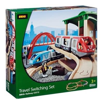 BRIO WORLD - Set Ferrovia a Due Linee con Scambio, Pista Trenino con Accessori, 42 pezzi, Età 3+ Anni - 3