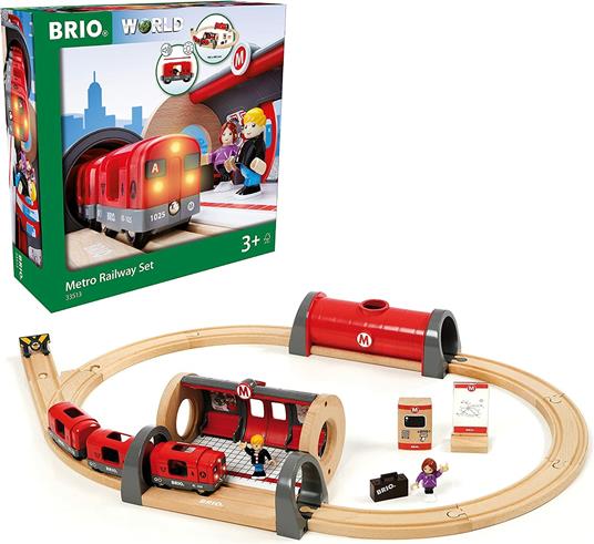 BRIO WORLD - Set Ferrovia a Due Linee con Scambio, Pista Trenino con Accessori, 42 pezzi, Età 3+ Anni - 6