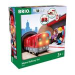 BRIO WORLD - Set Ferrovia Metropolitana, Pista Trenino con Accessori, 20 pezzi, Età 3+ Anni