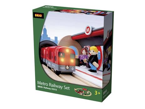 BRIO WORLD - Set Ferrovia Metropolitana, Pista Trenino con Accessori, 20 pezzi, Età 3+ Anni - 5