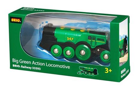 BRIO WORLD - Grande Locomotiva Verde a Batterie con Luci e Suoni, Veicoli per Pista Trenino BRIO, Età 3+ Anni - 5