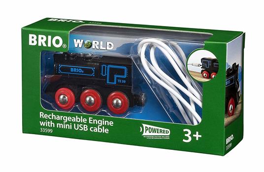 BRIO WORLD - Locomotiva Ricaricabile con cavo USB, Veicoli per Pista Trenino BRIO, Età 3+ Anni - 8