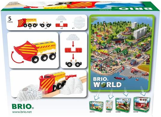 BRIO WORLD - Treno Spazzaneve, Veicoli Giocattolo in Legno, 5 pezzi, Età 3+ Anni - 2