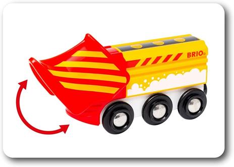 BRIO WORLD - Treno Spazzaneve, Veicoli Giocattolo in Legno, 5 pezzi, Età 3+ Anni - 4
