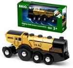 BRIO WORLD - Grande Locomotiva Dorata con Luci e Suoni, Veicoli per Pista Trenino BRIO, Età 3+ Anni