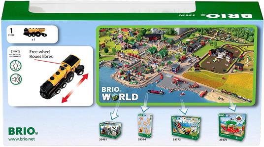 BRIO WORLD - Grande Locomotiva Dorata con Luci e Suoni, Veicoli per Pista Trenino BRIO, Età 3+ Anni - 6