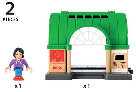 BRIO WORLD - Stazione Centrale, Accessorio per Pista Trenino BRIO, Set da 2 Pezzi, Età 3+ Anni - 28