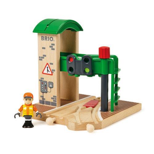 BRIO WORLD - Doppio Semaforo con Operatore, Accessorio per Pista Trenino BRIO, Set da 2 Pezzi, Età 3+ Anni - 2