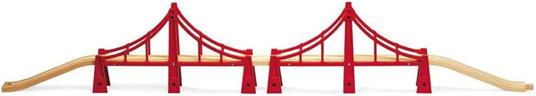 BRIO WORLD - Ponte Sospeso a Due Campate, Accessorio per Pista Trenino BRIO, Set da 5 Pezzi, Età 3+ Anni - 3
