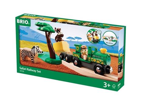 BRIO WORLD -  Starter Set Ferrovia Safari, Pista Trenino con Accessori, 14 pezzi, Età 3+ Anni - 4