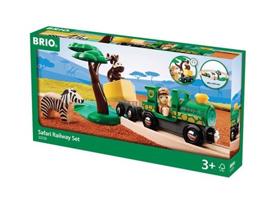 BRIO WORLD -  Starter Set Ferrovia Safari, Pista Trenino con Accessori, 14 pezzi, Età 3+ Anni - 4