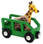 BRIO WORLD - Vagone Safari con Giraffa, Veicoli per Pista Trenino BRIO, 2 Pezzi, Età 3+ Anni