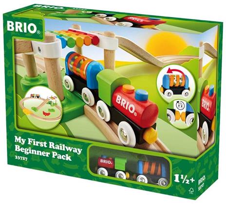 BRIO - La Mia Prima Ferrovia, Set per Principianti, Pista Trenino BRIO, 18 Pezzi, Età 18+ Mesi - 16